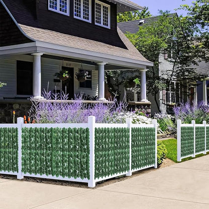 120x40 Inch Artificial Ivy Privacy Fence Screen, Faux Ivy Greenery Backdrop Ivy Vine Leaf Hedges Fencing Panels Greenery Wall Privacy for Patio, Balcony, Garden, Backyard Indoor Outdoor Decor