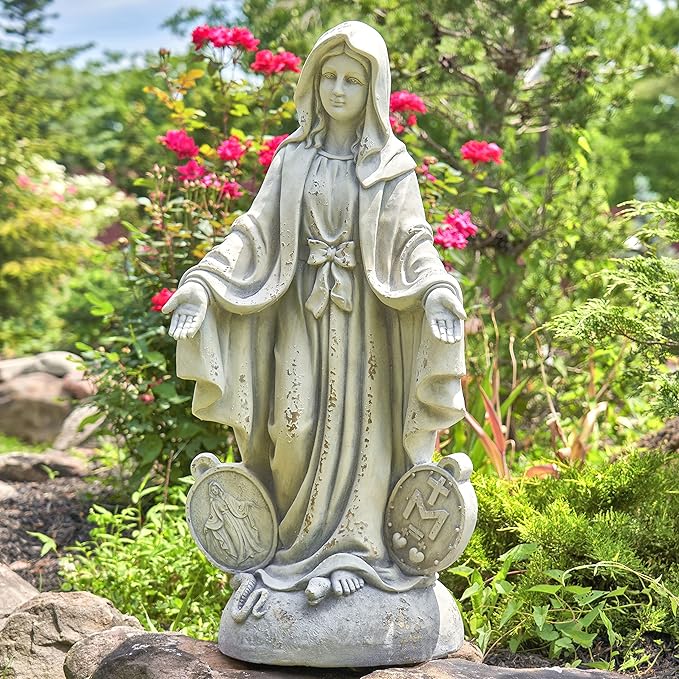 Zaer Ltd. 36" Tall Outdoor/Indoor Magnesia Based Cement Mary Statue