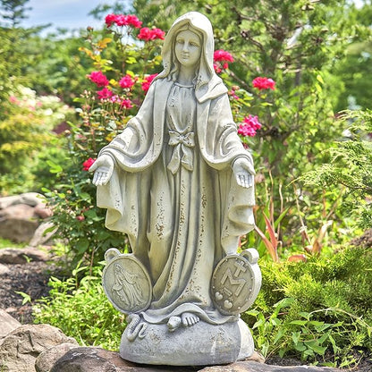 Zaer Ltd. 36" Tall Outdoor/Indoor Magnesia Based Cement Mary Statue