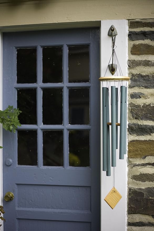 Woodstock Chimes Pluto Wind Chime for Outside 37" Verdigris Medium Tone Sound for Outdoor Garden, Patio, Porch Decor Gifts, Encore Collection, DCV37