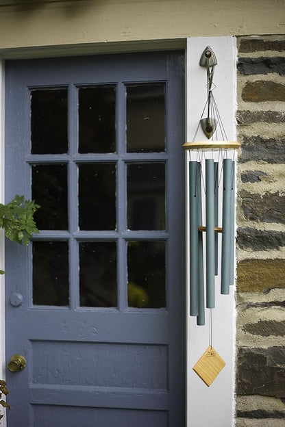 Woodstock Chimes Pluto Wind Chime for Outside 37" Verdigris Medium Tone Sound for Outdoor Garden, Patio, Porch Decor Gifts, Encore Collection, DCV37