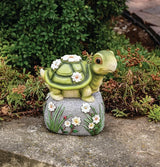 Roman 6.5” Turtle Garden Statue – Yard, Lawn, or Patio Decor – Whimsical Garden Accent