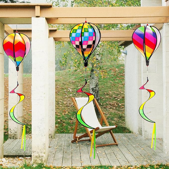 Windmill, Garden Wheel Spinner, DIY Pinwheel, Colorful Pin Wheel, Fabric Windmill Wheel, 10.6inch x 53inch Large Whirligigs Windmill 3PCS, Outdoor Courtyard, Lawn, Decoration Wind Spinner