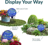 Sunnydaze 10-Inch Gazing Ball for Garden - Glass Gazing Globe for Outside - Garden Orb Yard Decor - Northern Lights