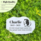 Personalized Pet Memorial Stone - Guinea Pig Headstone - Guinea Pig Tombstone - Garden Stepping Stone Customized - Loss Gift for Hamster - Garden Cemetery Decorations