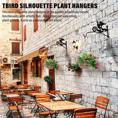 Plant Hangers Hooks,Hanging Bracket Outdoor Decoration Hooks Black 16 Inch Anti Rust Metal Plants,Lights,Planters,Lanterns,Hanging Bird Feeders,Wind Chimes,Indoor