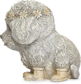 Roman Garden - Dog in Rain Boots Statue, 9H, Pudgy Pals Collection, Resin and Dolomite, Decorative, Garden Gift, Home Outdoor Decor, Durable, Long Lasting
