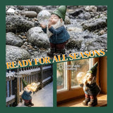 Solar Garden Gnome Statue with Light-Up Bubble, Whimsical Outdoor Decor Figurine with LED Fairy Lights for Patio, Lawn, Yard Art - Unique Waterproof Resin Gardening Gift