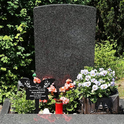 Roowest Butterfly Grave Decorations for Cemetery, Those We Love Don't Go Away Memorial Butterfly Garden Stake, Grave Markers for Humans Black Sympathy Garden Stake for Outdoors Yard Decor