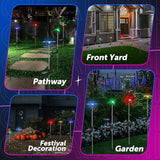 GIGALUMI Solar Garden Lights, 6 Pack Solar Butterfly Lights Decoration, Outdoor Garden Decoration Color Changing LED, Outdoor Decorative for Pathway, Lawn, Patio, Driveway