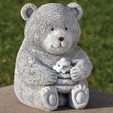 Roman Garden - Bear with Honey Statue, 7.75" H, Pudgy Pals Collection, Resin and Dolomite, Decorative, Garden Gift, Home Outdoor Decor, Durable, Long Lasting