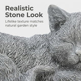 Cats Memorial Stone Garden Statue, Pet Statues Gifts for Loss of Cat Sympathy, Grave Markers for Garden Outdoor Statue Decor, 11.4” L Garden Decorative Tabby Figurine