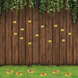 Hollowfly 10 Pcs Bee Stones Decor for Outside Metal Bees Stepping Stones Art Lawn Ornaments 3 Size Lively Holiday Yard Decorations Bee Gifts Mom Gifts Bees Yard Decorations