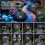 PEVOROS Garden Decor Solar Lights Outdoor,120LED Waterproof Colorful Solar Fairy Garden Lights for Outdoor Decoration,Yard, Patio, Porch,Flower Pot,Pathway,Christmas (6Pack)