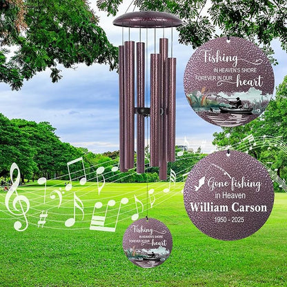ASTARIN Memorial Wind Chimes Personalized, Produced in USA Deep Tone Wind Chimes for Loss of Loved One, Sympathy Gifts for Loss Mom/Dad/Sister, Outdoor Windchime for Memory Bereavement Condolence