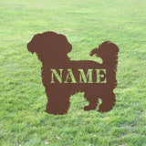 Personalized Maltipoo Copper Yard Statue Stake,Custom Maltipoo Dog Outdoor Garden Art Decor,Memorial Remembrance Sculpture for Yard Garden Porch Lawn Grassland Park Farm Flowerpot Decor.