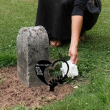 DIMARONGTON Pet Memorial Graves Markers, 9x12 Iron Dog and Cat Cemetery Headstones Decorations, Remembrance Plaque for Pet Loss Gift