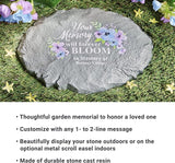 Let's Make Memories Personalized Sympathy Garden Stone - Memories Bloomed - Condolence & Memorial Gift - Customize with Message -11" Lx6 Wx3 D