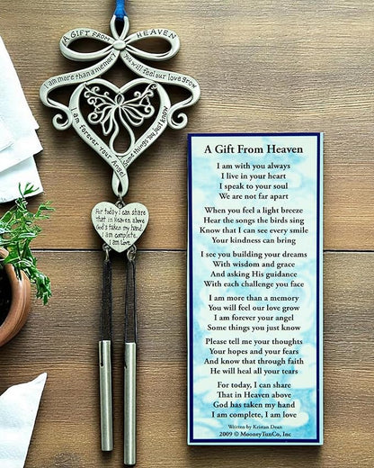 A Gift from Heaven Windchime Reminds us of a Loved One Passed- Every Breeze Reminds us of Spouses,Parents, Children, Pets Who Have Passed & This Chime is Their Way of Hugging Us from Beyond 8X 2 x 5