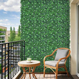 Grooy 48"x 120"(40 sq.ft) Artificial Boxwood Roll Panels with Flowers, UV-Anti Faux Ivy Leaves Privacy Fence Screen, Grass Wall Roll Panels for Indoor Home Decor and Outdoor Garden Backyard