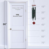 Woodstock Wind Chimes of the Eclipse Chimes for Outside 40" Green Large Deep Tone Wind Chime Decor for Outdoor Garden, Patio, Porch, Encore Collection