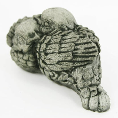 Nesting Birds Concrete Garden Statue Cement Figurine Bird Cast Stone Sculpture