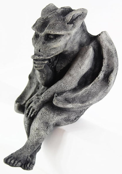 Sitting Gargoyle Concrete Halloween Statue Cement Igor French Sculpture European Cast Stone Figure All Weather Statuary Garden Statue Art