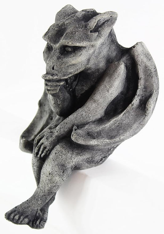 Sitting Gargoyle Concrete Halloween Statue Cement Igor French Sculpture European Cast Stone Figure All Weather Statuary Garden Statue Art