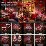 PEVOROS Garden Decor Solar Lights Outdoor,4 Pack 120LED Waterproof Colorful Solar Garden Lights Your Outdoor Decoration,Yard, Patio, Porch,Flower Pot,Pathway,Christmas (Red, White, Pink)
