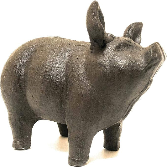Cast Iron Small Piglet Garden Statue
