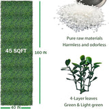 ODTORY Artificial Ivy Privacy Fence Wall Screen: 40X160 in(45 sqft) UV-Anti Faux Boxwood Roll Panels Greenery Backdrop Ivy Vine Leaf Hedges Fence Panels for Indoor Outdoor Green Wall Decor