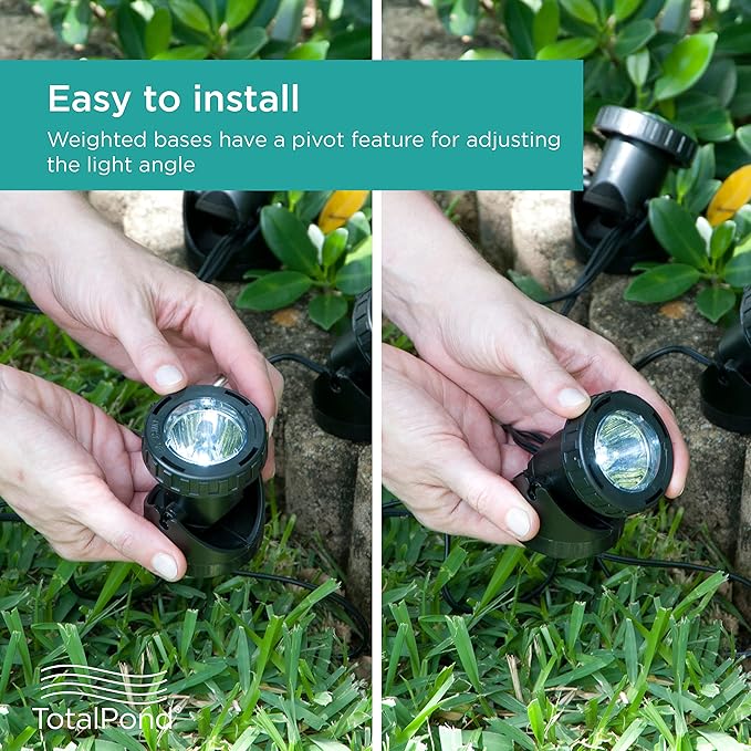 TotalPond Pond and Landscape LED Lights, 3-Piece Set, Height : 5.91 Width : 8.7 Depth : 8.7