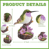 Hummingbird Garden Statues Decor for Outdoor Backyard Yard Porch Patio Lawn Outside Hummingbird Figurine Indoor Home Shelf Decorations for Women Bird Lovers Birds Collectible