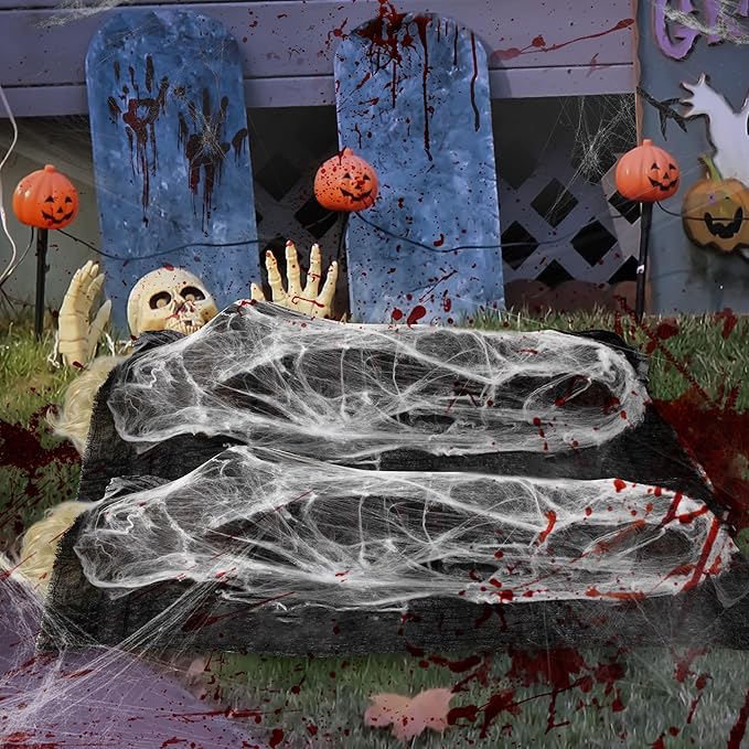 2 Sets Halloween Hanging Cocoon Corpse, 64'' Bloody Inflatable Cocoon Outdoor Decoration Set with Bandage, Scary Dead Body Prop Decor for Outdoor Halloween Party House Yard (Black)