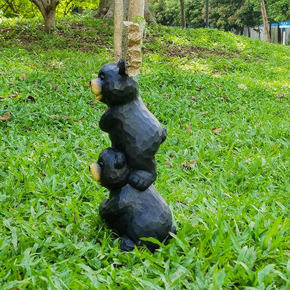 Stacking Bears with Welcome Sign for Garden or Home