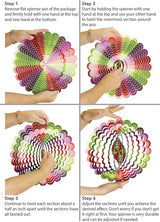 Dawhud Direct Rainbow Spiral Kinetic Wind Spinner for Yard and Garden Wind Spinner Outdoor Metal Large Hanging Rainbow Decor 3D Garden Art Wind Sculpture Spinners Kinetic Art Lawn Ornaments