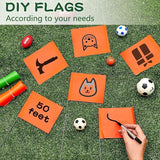 Amylove 300 Pcs Marking Flags 15 x 4 x 5 Inch Marker Flags for Lawn Yard Survey for Lawn Irrigation Landscape Fence Sprinkler Pet Training(Orange)