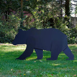 Black Bear Yard Art – All-Weather PVC Bear Family Garden Sculpture, Outdoor Wildlife Silhouette Decor for Lawn, Yard, Patio & Holiday Display (Black)