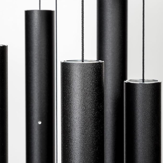 Corinthian Bells by Wind River - 60 inch Black Wind Chime for Patio, Backyard, Garden, and Outdoor Decor (Aluminum Chime) Made in The USA