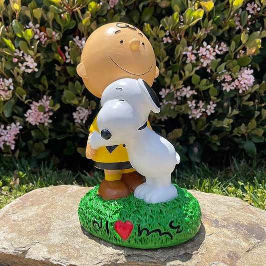 Peanuts® Charlie Brown & Snoopy Hugs Everyday Outdoor Garden Statue, 8" Tall, Officially Licensed Peanuts® Product…