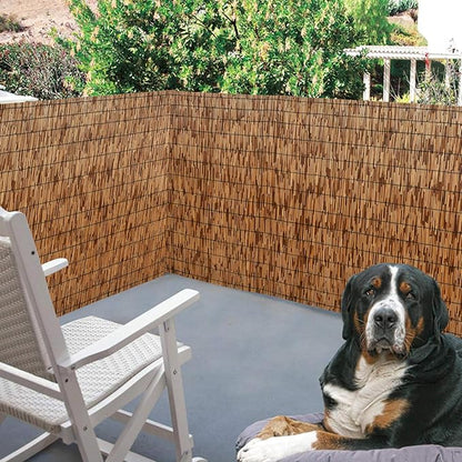 DearHouse Natural Reed Fencing, Eco-Friendly Reed Fence, 6 feet High x 16.4 feet Long, Reed Screen for Garden, Privacy Fence
