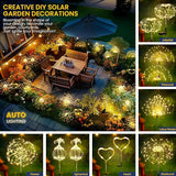 GIGALUMI Solar Lights Outdoor Waterproof, Fiber Optic Lights Decorative for Yard Pathway Flowerbed Garden Decor