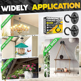 [UPGRADED] 2Pcs 200LBS Rotatable Ceiling Hooks Black Firmly Wall Mount Metal Hangers Round Ceiling Hook for Hanging Hanging Plants, Bird Feeder, Lights, Bed Canopy, Wind Chime, Indoor Outdoor Decor