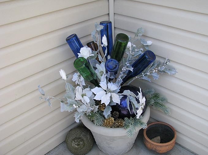 USA Classic Bottletree Bush Bottle Tree Southern Wine - MINI Classic Holds 16 Bottles. Heavy Duty Solid Steel and Made in USA.