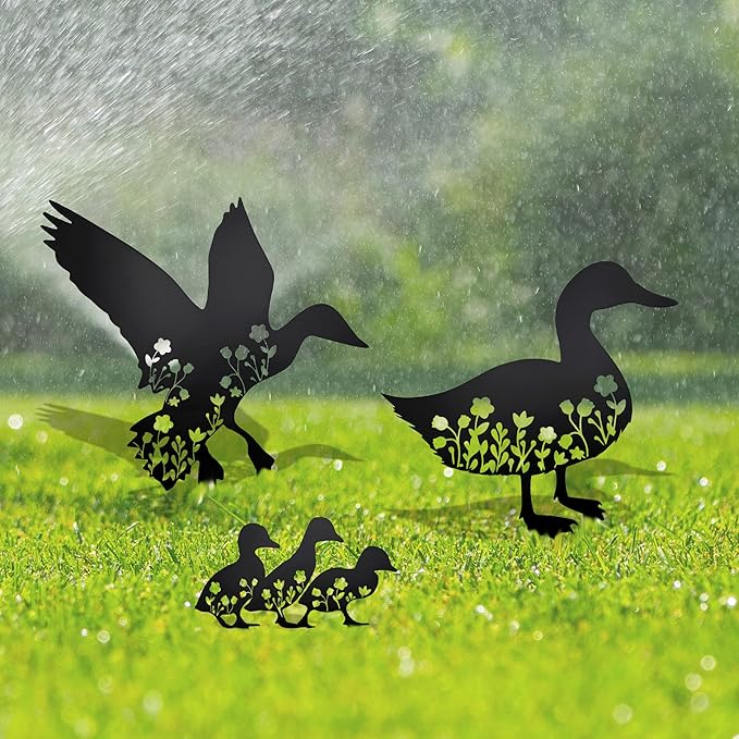 Duck Garden Statue Decor Mallard Duck Statue Decorative Garden Stakes for Yard Ornaments