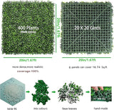 Bybeton Artificial Boxwood Grass Wall Panels,6 Pack 20"x 20" UV-Anti Grass Backdrop& Greenery Wall Panels for Indoor Outdoor Privacy Protected and Garden, Privacy Fence Screen Décor Spring Decor
