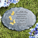 Let's Make Memories Personalized Sympathy Garden Stone - I Am Free - Condolence & Memorial Gift - Customize with Message -11" Lx6 Wx3 D