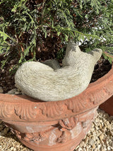 Burgess Home & Garden Sleeping Cat Statue | Reconstituted Stone Kitty Animal Concrete Outdoor Decoration Lawn Garden Ornament - Made in UK, 21cm / 8.25'' Wide