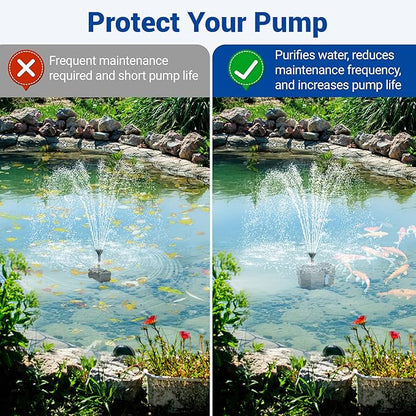 Biling Pond Filter Pump Box for Outdoor Indoor, Compact Filtration Solution for Fish Pond, Aquarium, Fish Tank