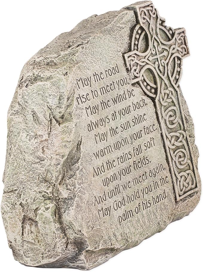 Joseph's Studio by Roman Inc., CELTIC CROSS GARDEN, Garden Collection, Religious Statue, Holy Family, Memorial, Angel, Patron Saint, Garden Décor (8x9x3)